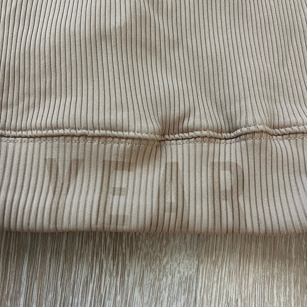 Year of Ours Ribbed Sports Bra in Beige - Picture 2 of 5